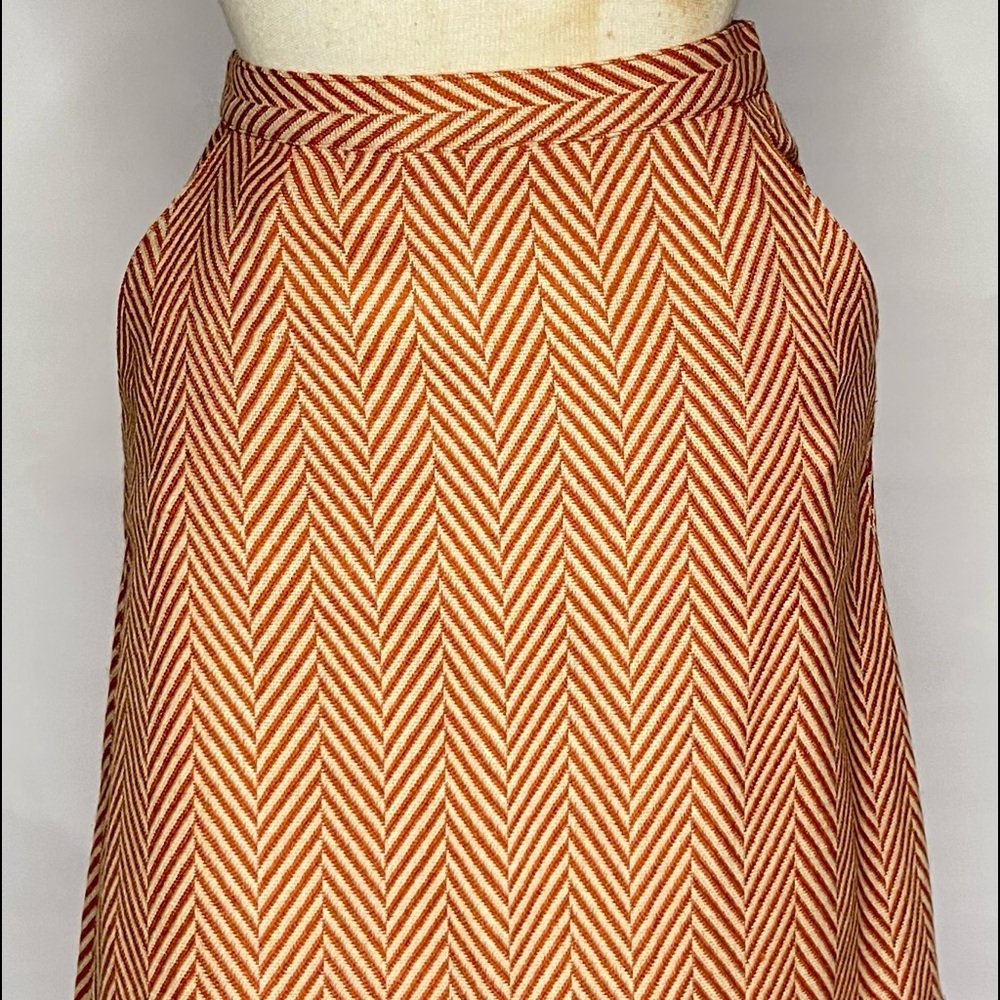 Tucker For Target | Size 7 | Orange & White Striped Pattern | Skirt